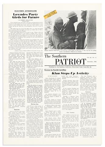 (CIVIL RIGHTS.) 35 issues of The Southern Patriot, newsletter of the Southern Conference Educational Fund, with related papers.